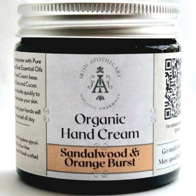 Sandalwood & Orange Burst Hand Cream, Certified Organic