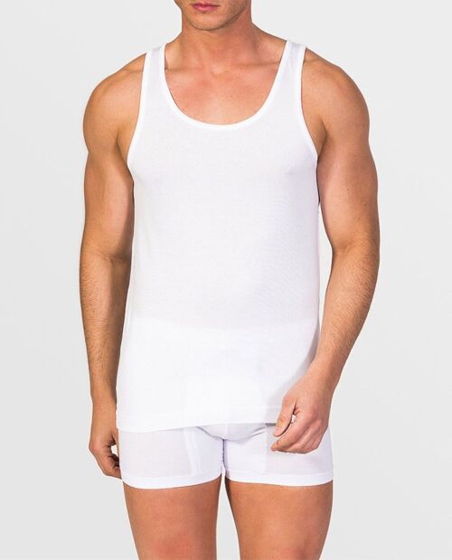 Tank top Mercerized Cotton white