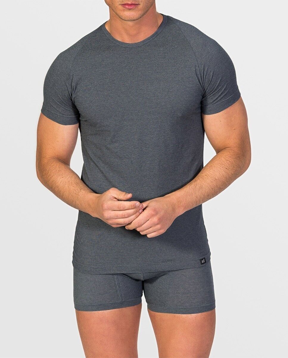 T-shirt girocollo cotone egiziano grafite