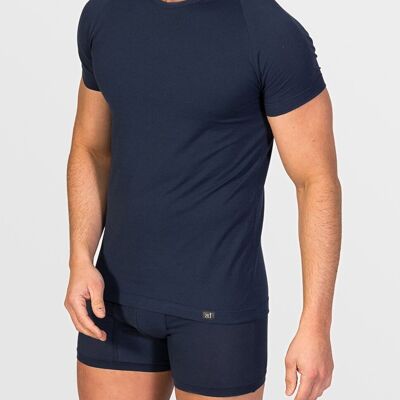Camiseta Cuello Circular Algodón Egipcio azul marino