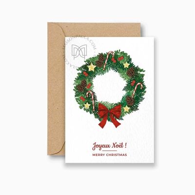Carta de visitas Couronne de Noël