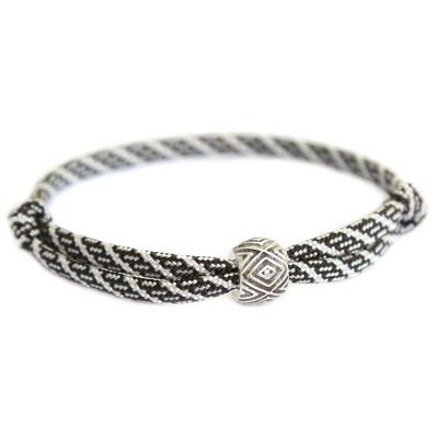 Pulsera itaca negra blanca para hombre.
