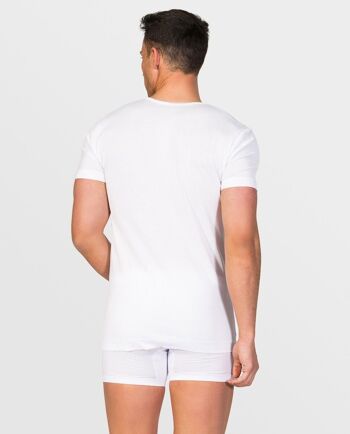 T-shirt col rond Coton mercerisé blanc 2