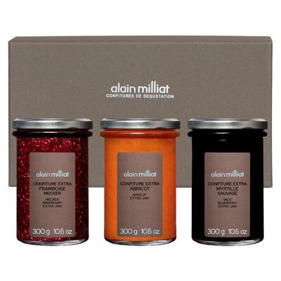Box La gourmandise 3x300g (Lampone, Albicocca, Mirtillo)