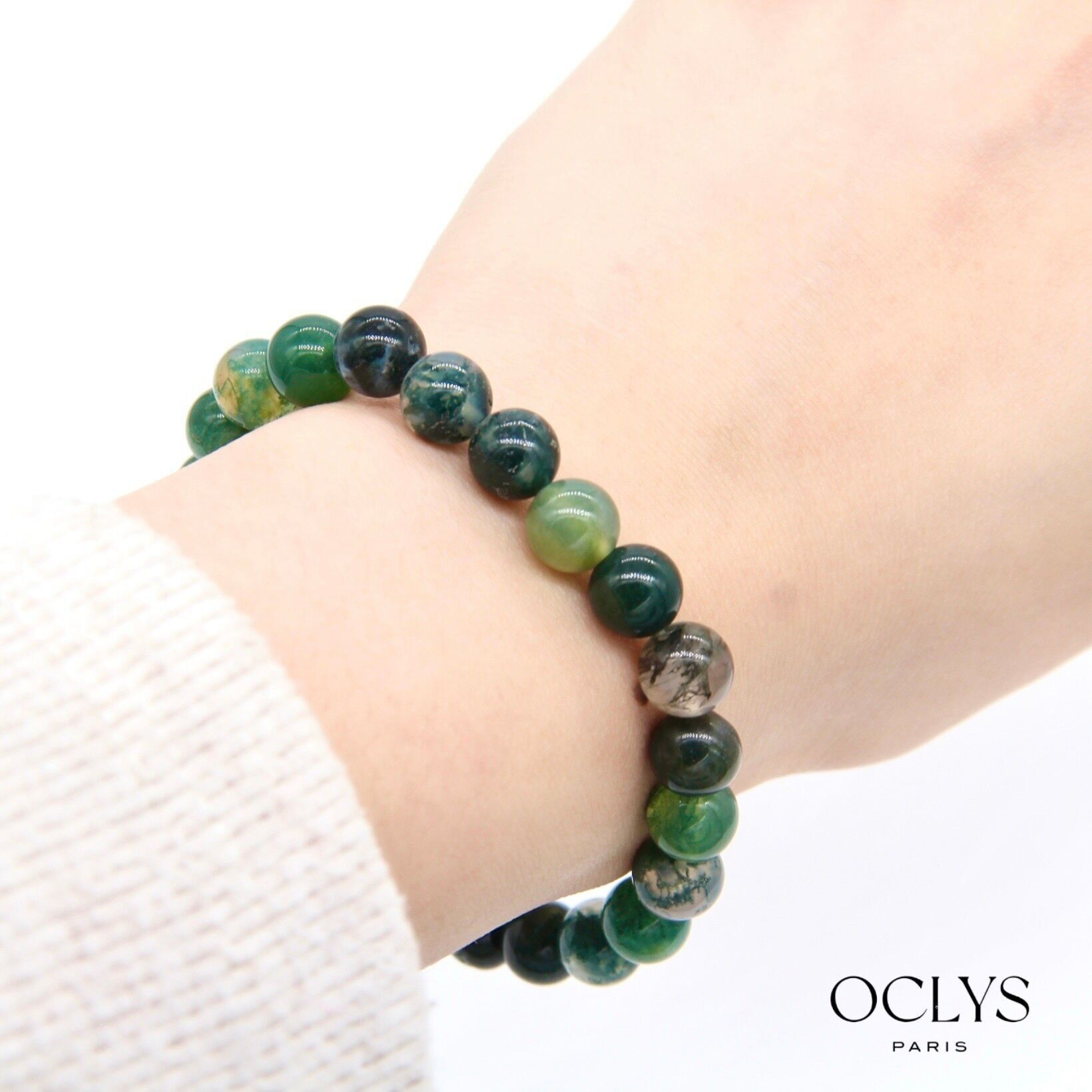 Men's 10mm natural stone bracelet