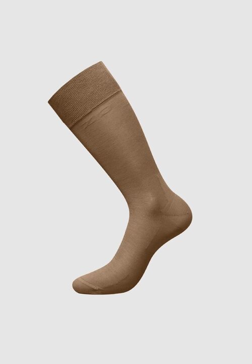 Mercerized cotton Socks beige size simple
