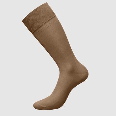 Mercerized cotton Socks beige size simple