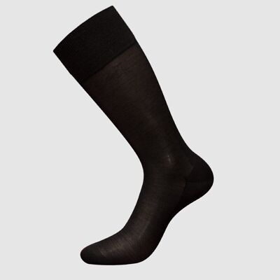 Socken aus merzerisierter Baumwolle schwarz Größe einfach