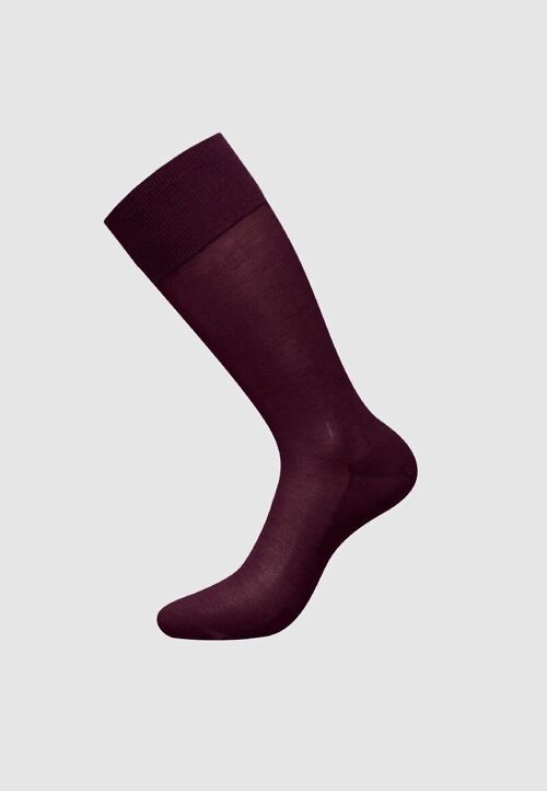 Mercerized cotton Socks burgundy size simple