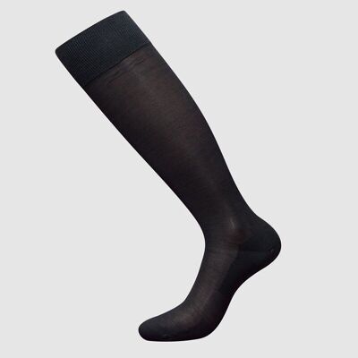 Mercerized cotton knee Socks graphite size simple