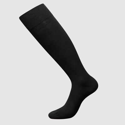 Chaussettes genoux en laine noir taille simple