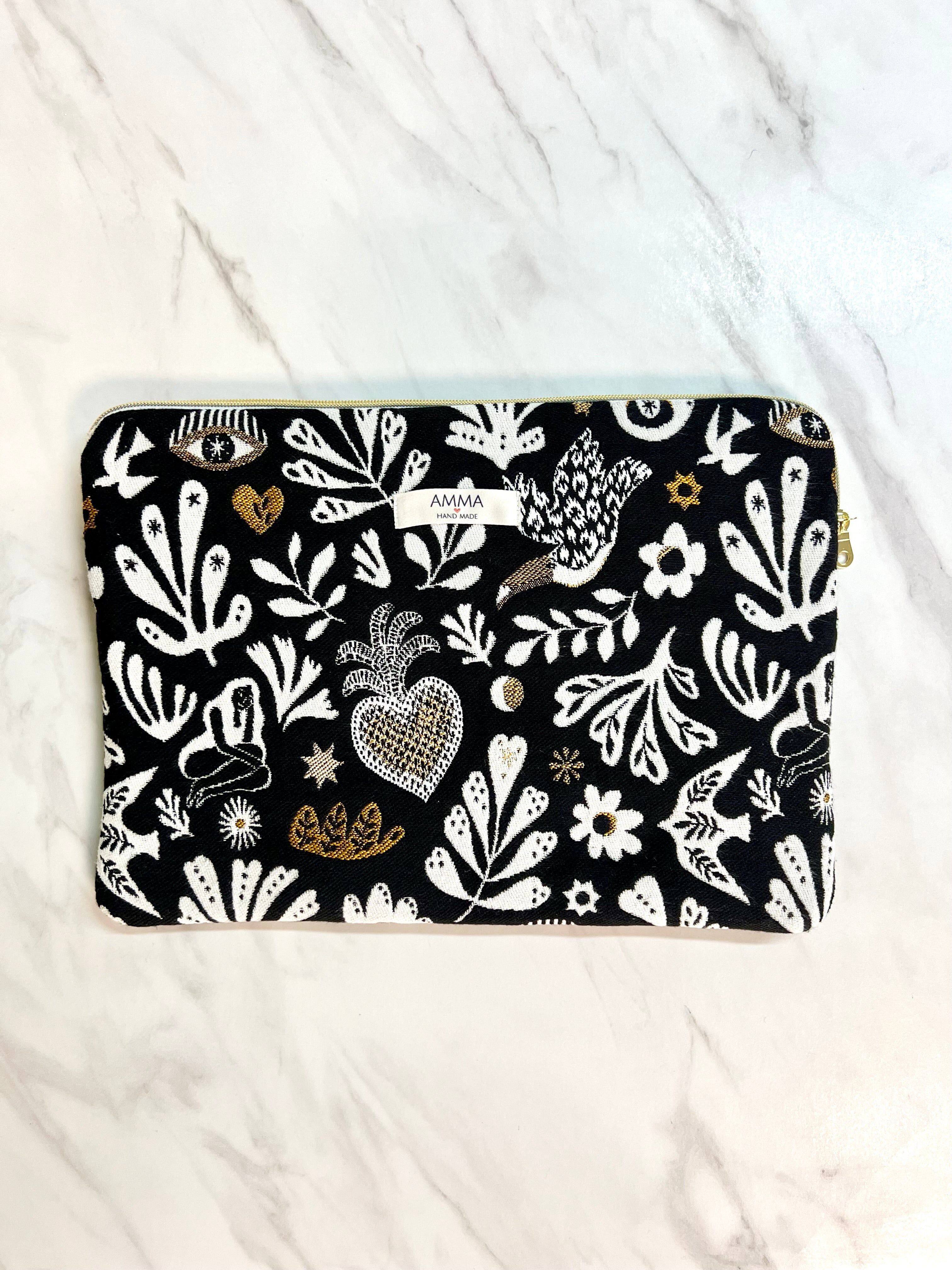 Housse d'ordinateur tissu jacquard - Arty Dark
