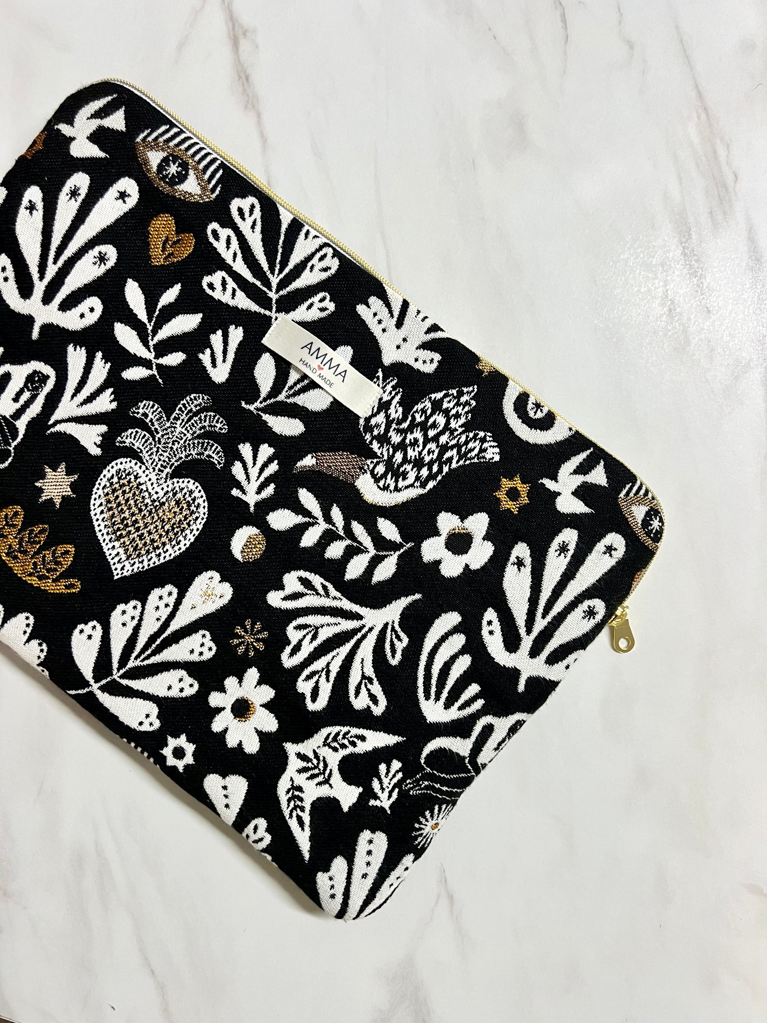 Housse d'ordinateur tissu jacquard - Arty Dark
