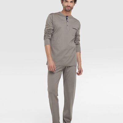 Taupe Mercerized Cotton Pyjama taupe