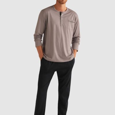 Grey Mercerized Cotton Pyjama grey
