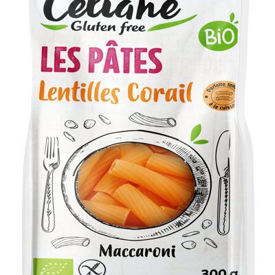 Celiane gluten-free macaroni and coral lentil pasta
