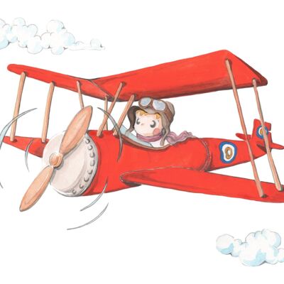 Vinile decorativo per bambini PEPO THE AVIATOR