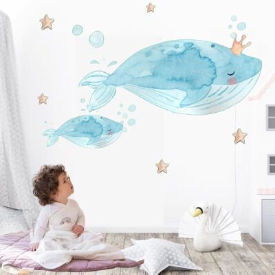 Vinyle décoratif pour enfants BALEINES