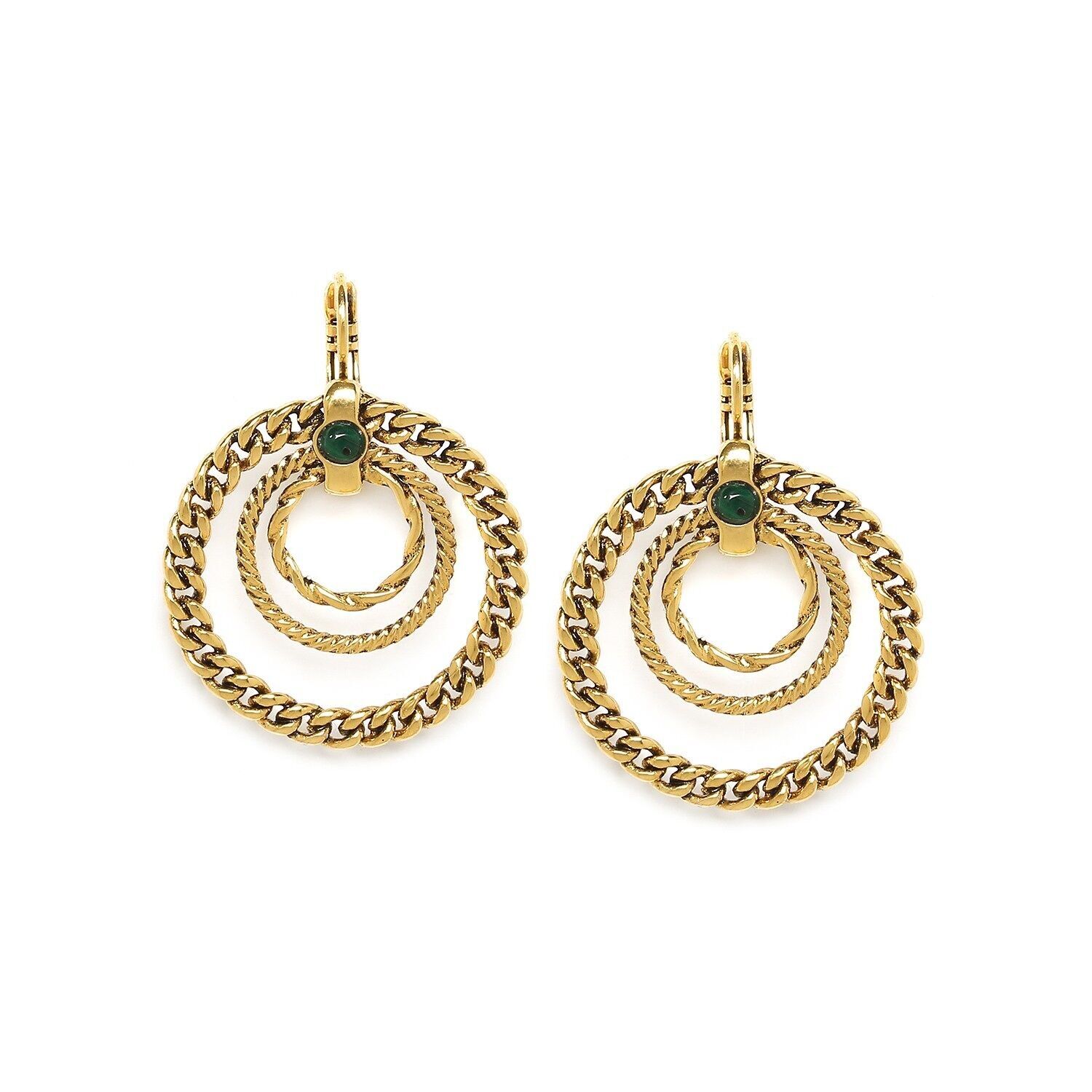 Orecchini OFELIA in malachite