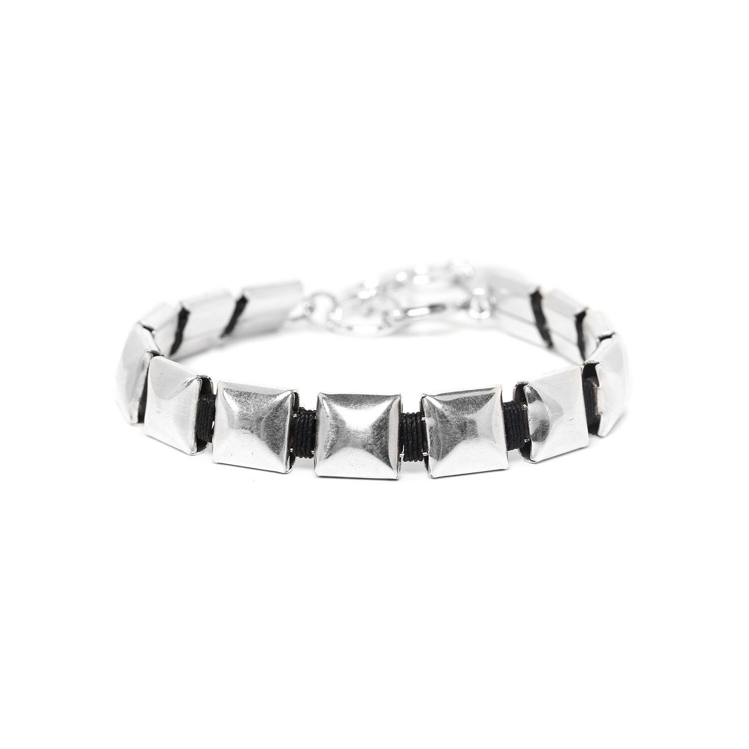 ICE CUBE  bracelet chaine noir M