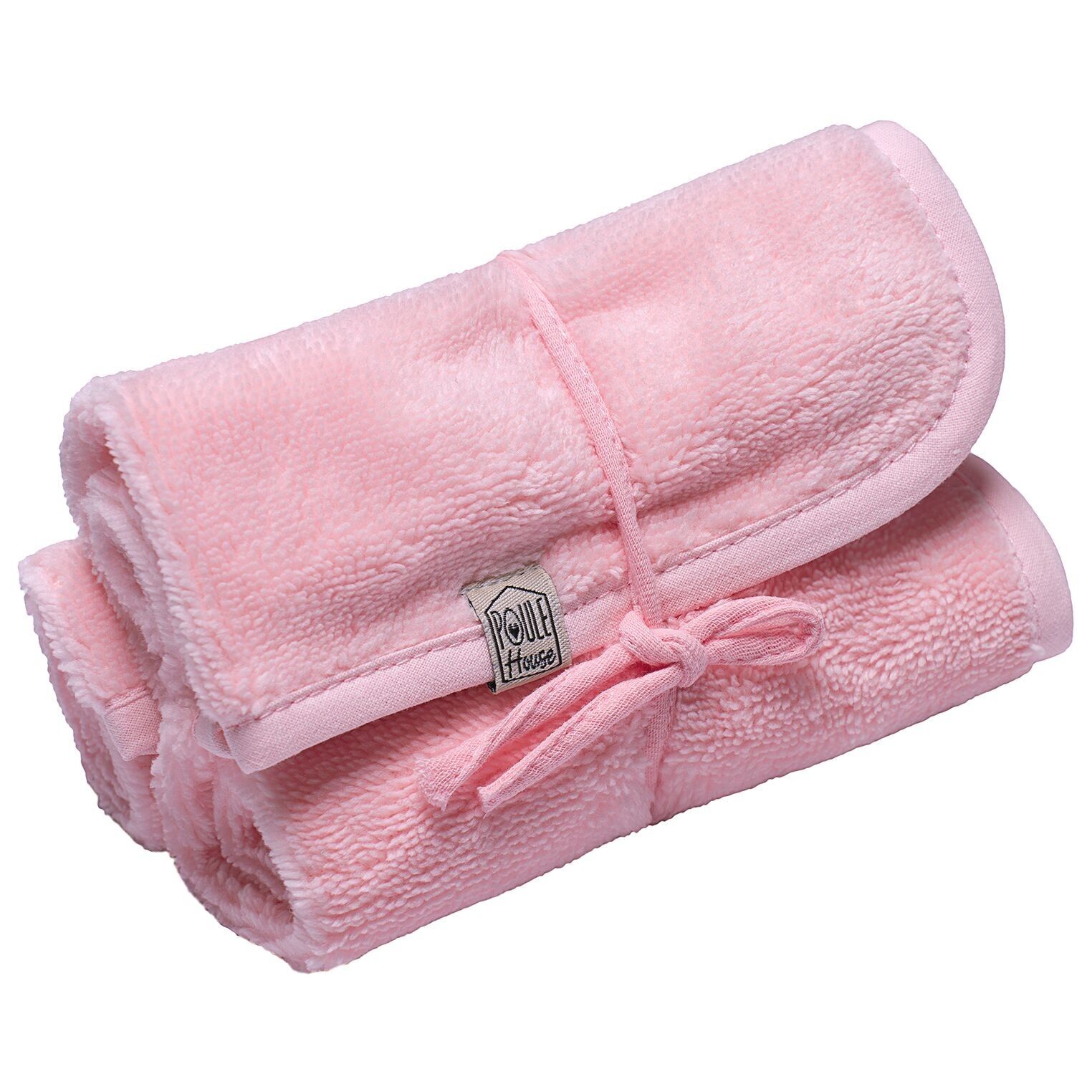 Set di 3 asciugamani viso in spugna di bambù - confetto