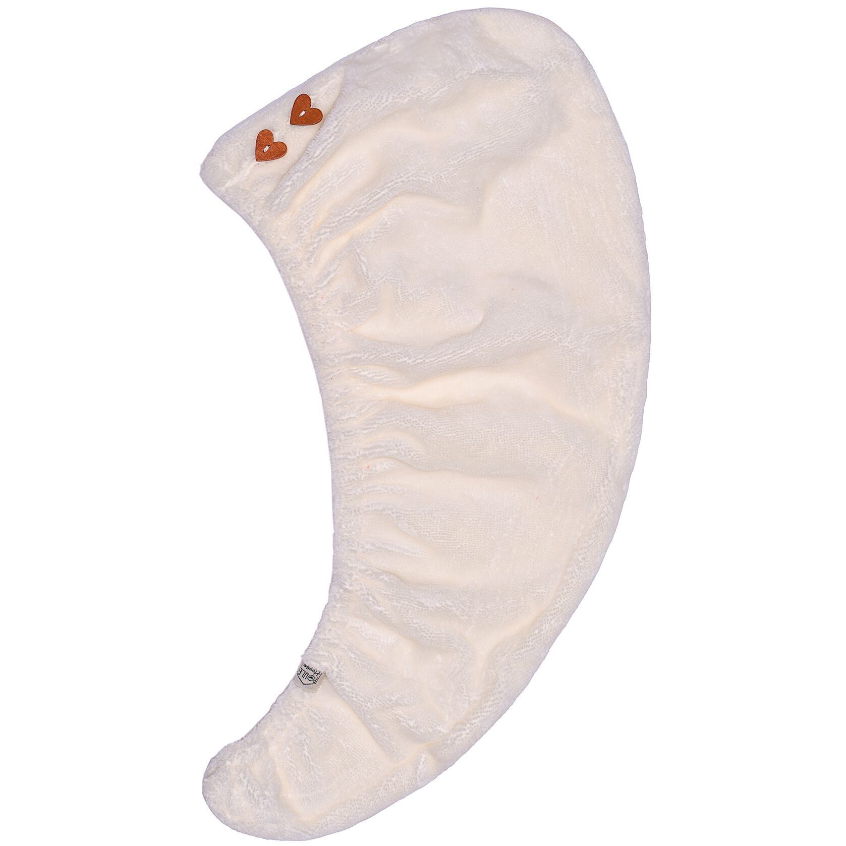 Asciugamano turbante in spugna di bambù - latte