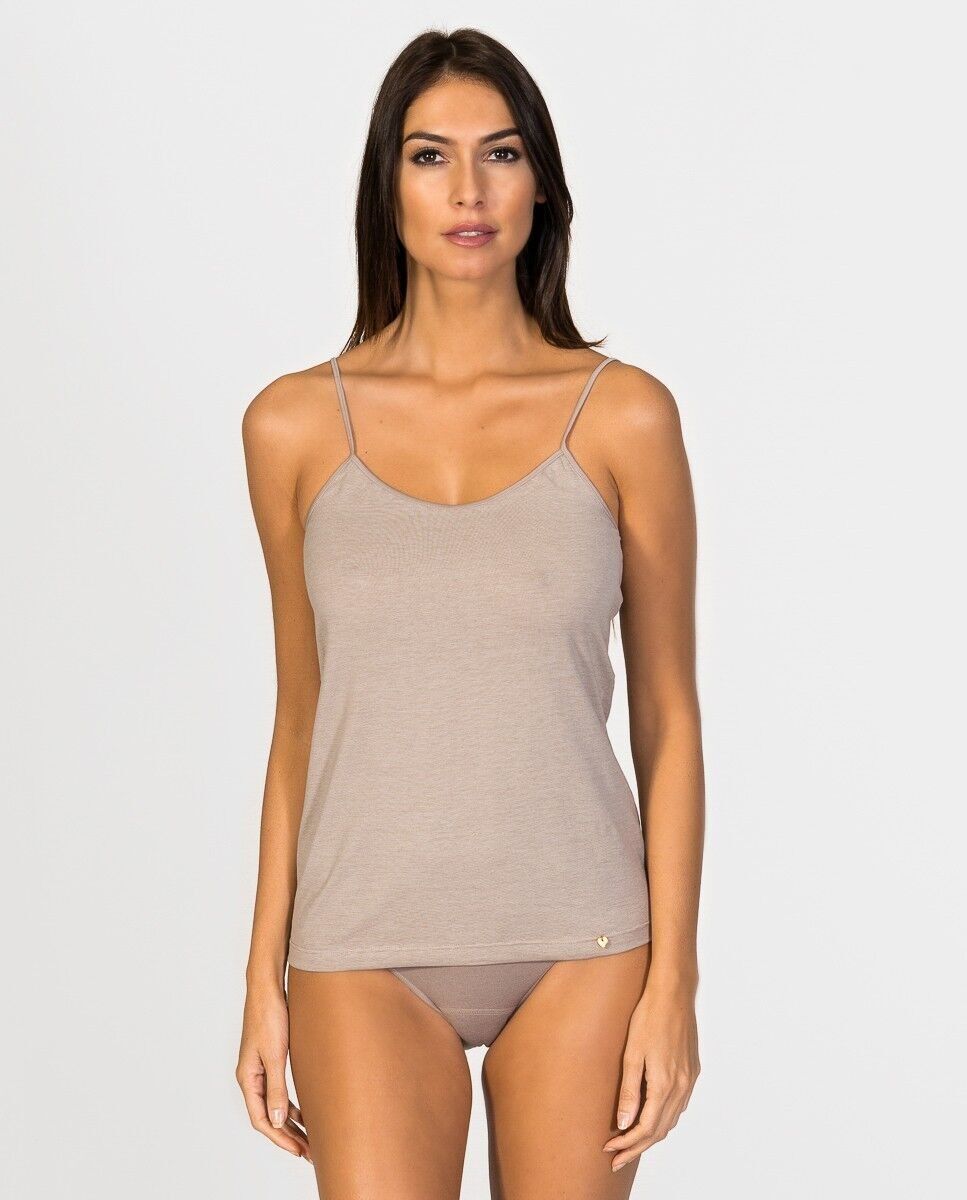 Spaghetti top visone