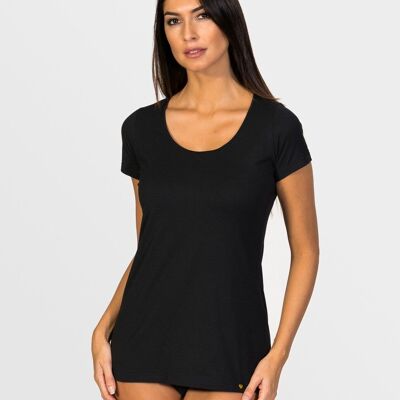 Short-sleeved top black