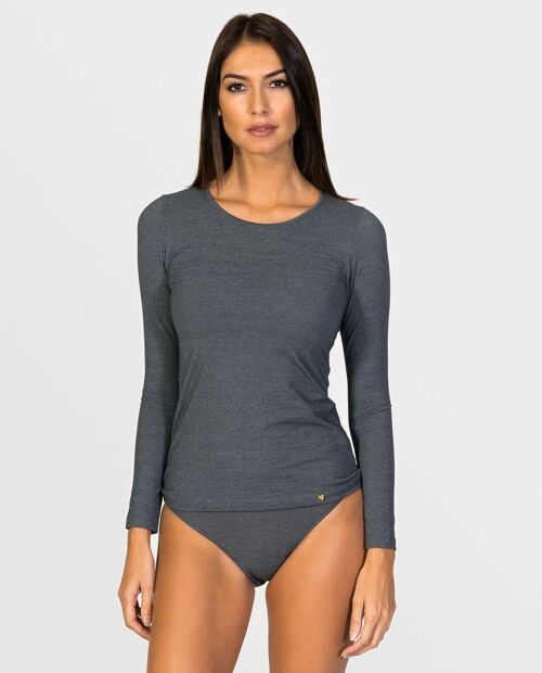 Long-sleeved top graphite