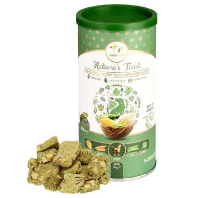 Golosinas liofilizadas para perros Pawfect Nature's Feast: pollo y verduras asiáticas (50 g/1.76 onzas)