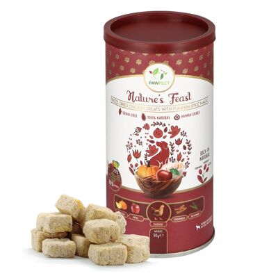 Snack liofilizzati per cani Pawfect Nature's Feast: pollo con zucca speziata magica (50 g/1,5 l).76 once)