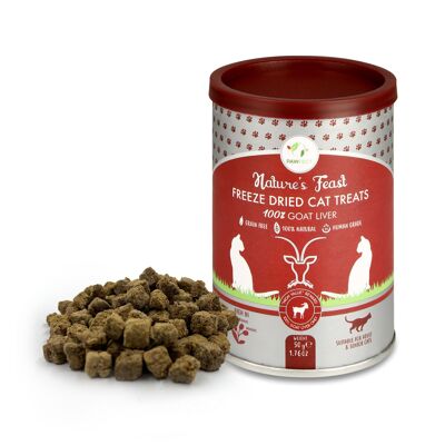 Golosinas liofilizadas para gatos Pawfect Nature's Feast: hígado de cabra (50 g/1.76 onzas)