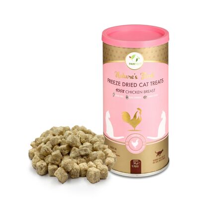 Snack liofilizzati per gatti Pawfect Nature's Feast: petto di pollo (50 g/1,5 kg)76 once)