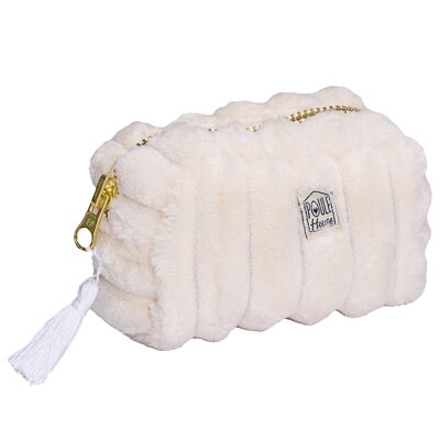 Baby Louise : Mini trousse minky matelassé - crème