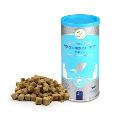 Golosinas liofilizadas para gatos Pawfect Nature's Feast: carne de pescado (50 g/1.76 onzas)