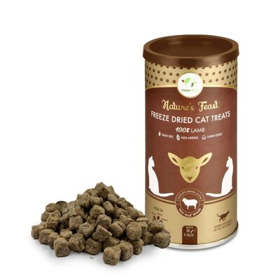Golosinas liofilizadas para gatos Pawfect Nature's Feast: carne de cordero (50 g/1.76 onzas)