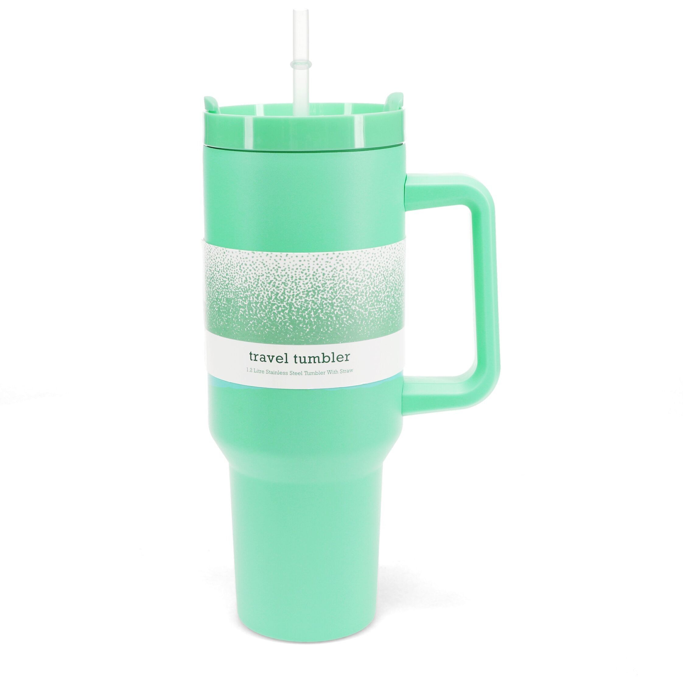 Bicchiere da viaggio con manico (1.2Ltr) - Verde menta