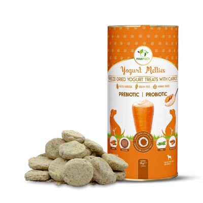 Pawfect Yogurt Melties Snack prebiotici e probiotici per cani: carota e yogurt (38 g/1,5 kg).(34 once)