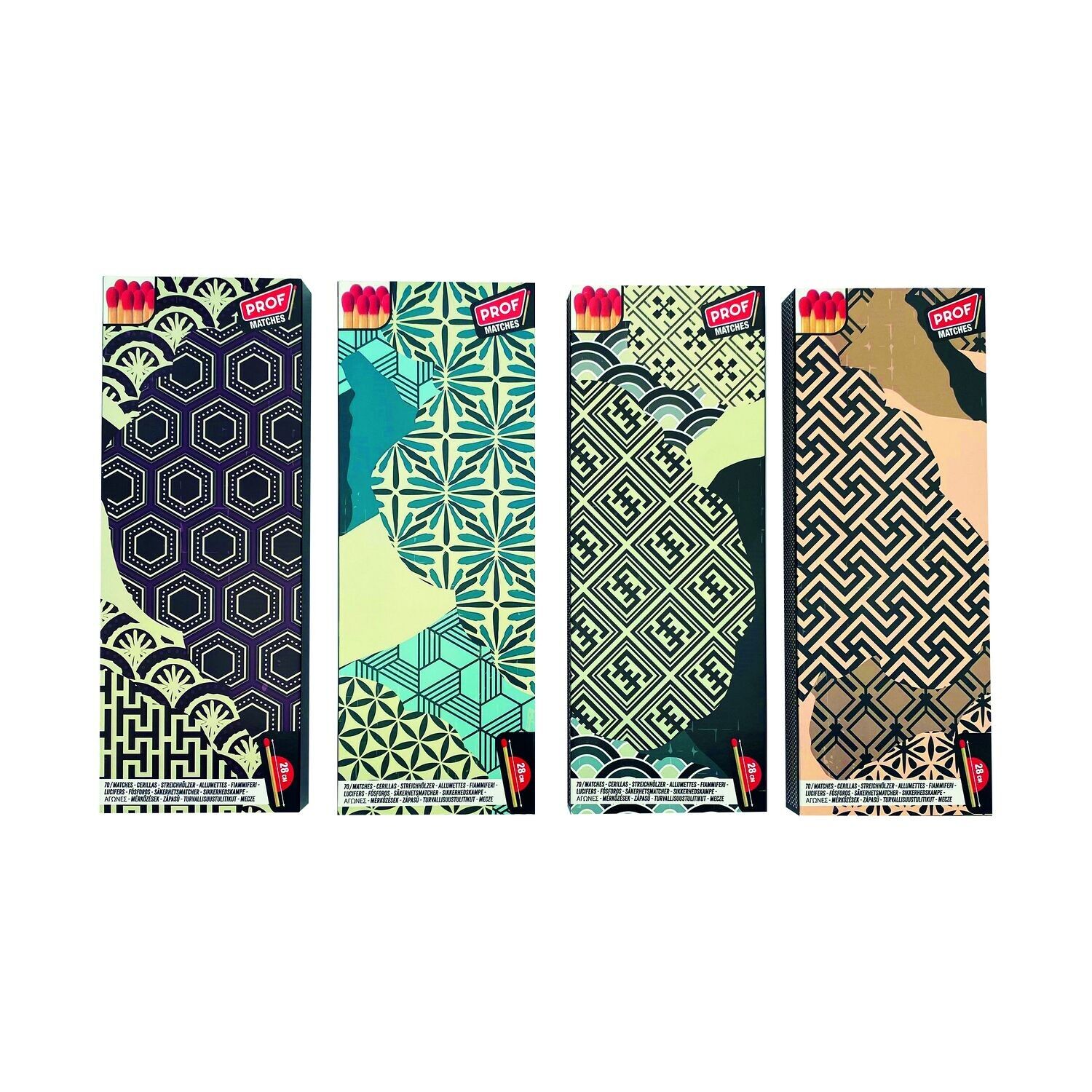 Schachtel mit 70 Streichhölzern, Länge 28 cm