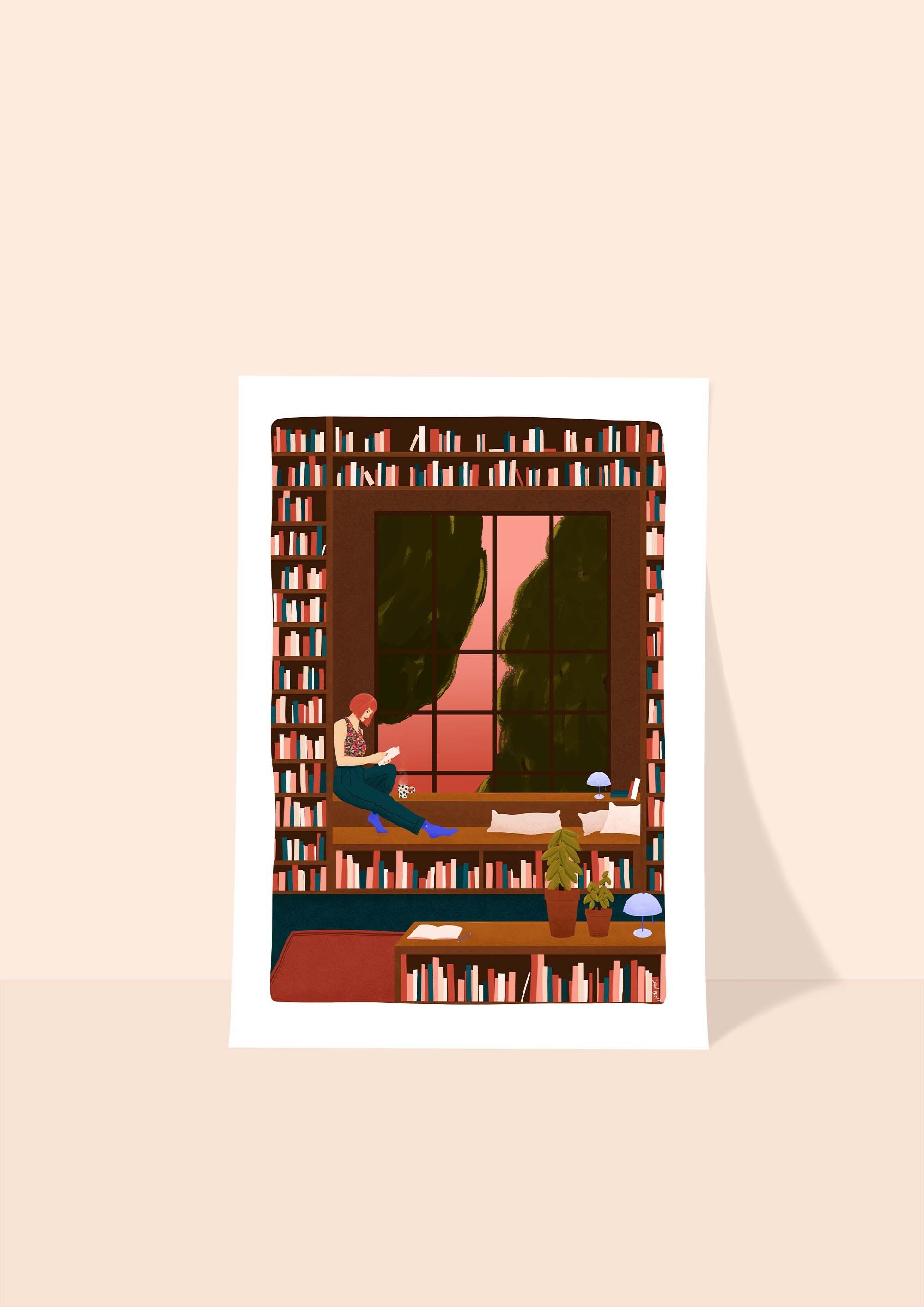 Cartolina La Biblioteca 10x15cm (A6)