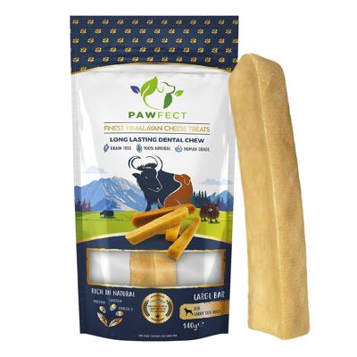 Pawfect Himalayan Cheese Chews per cani | Stick dentale 100% naturale | Masticativo sano e duraturo | Ricco di proteine e calcio | Senza cereali | Snack dentale quotidiano | Confezione da 1 per cani di grossa taglia (140 g/4.94 once)