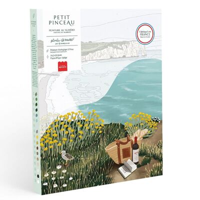 Coffret peinture au numéro - Picnic à Étretat par Ananya Bhandari