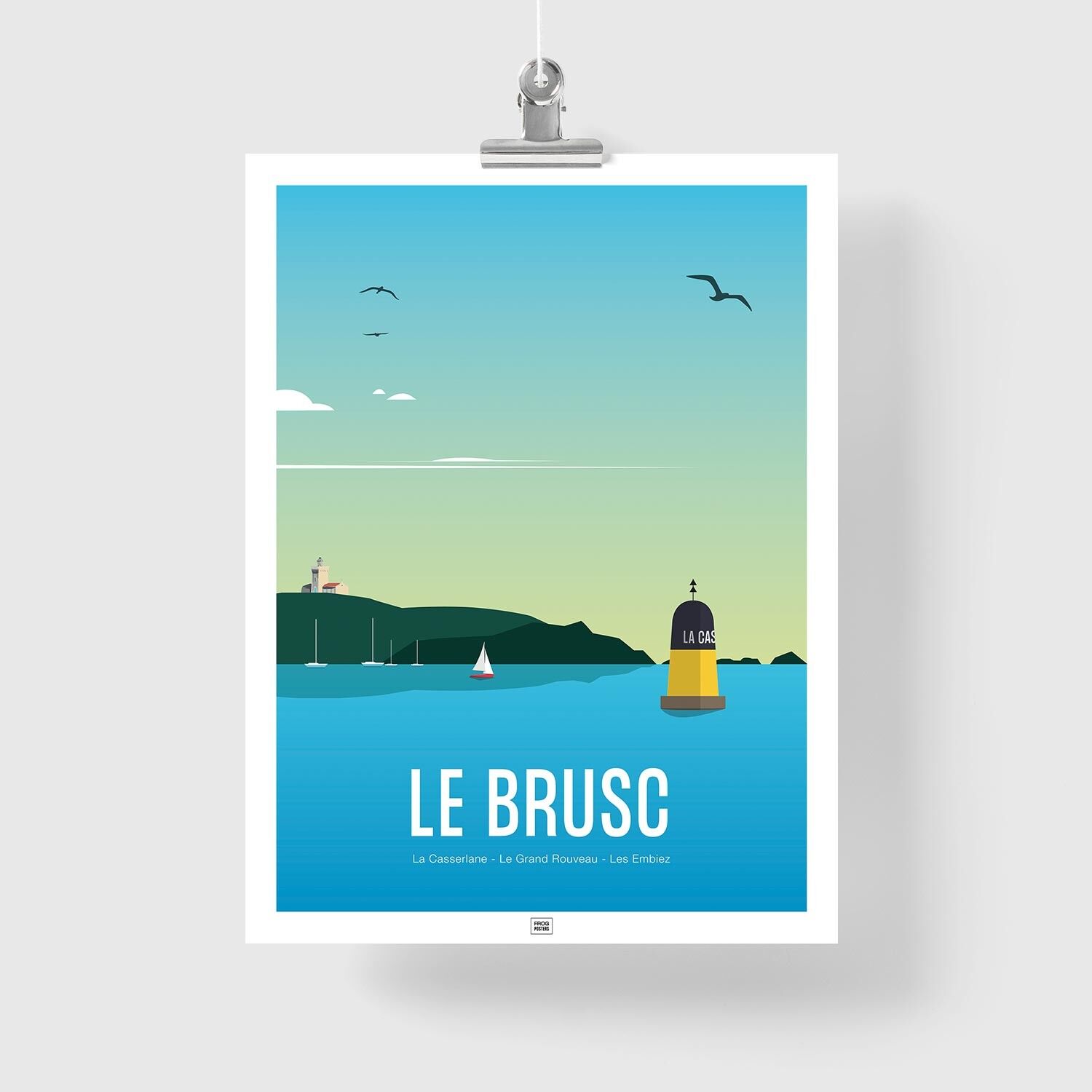 Poster Le Brusc - La Casserlane - Le Grand Rouveau - Les Embiez