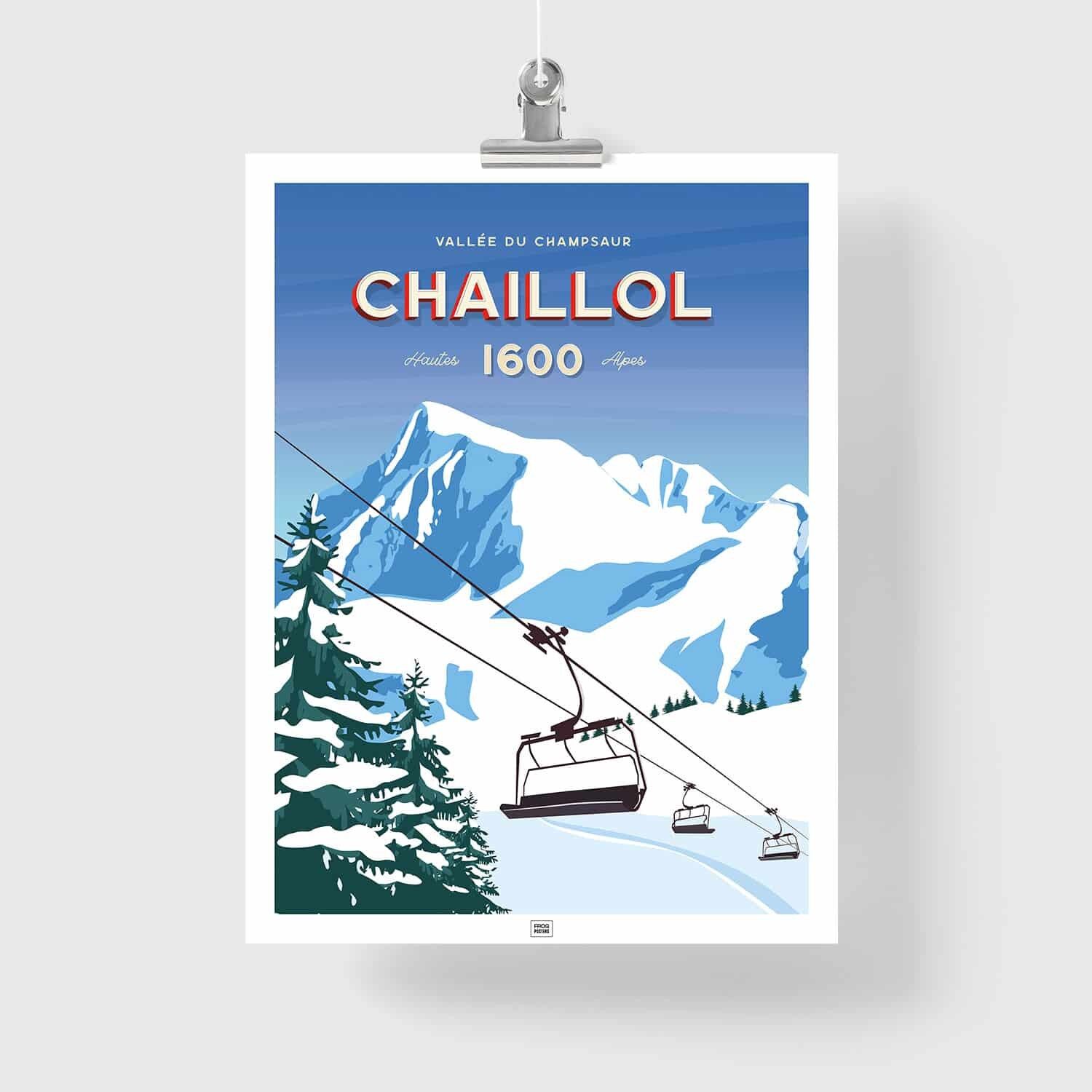 Poster Pic du Vieux Chaillol