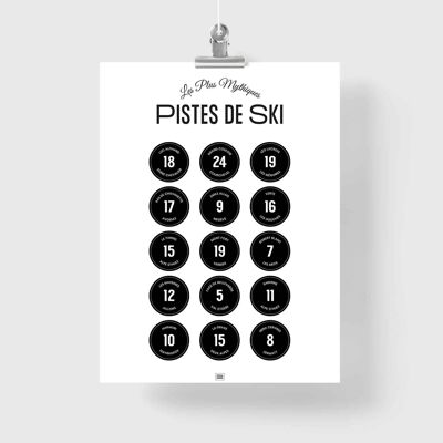 Poster sugli sci: Le 15 leggendarie piste da sci delle Alpi