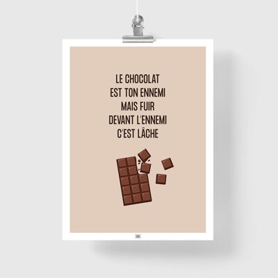 Affiche chocolat – Le chocolat est ton ennemi