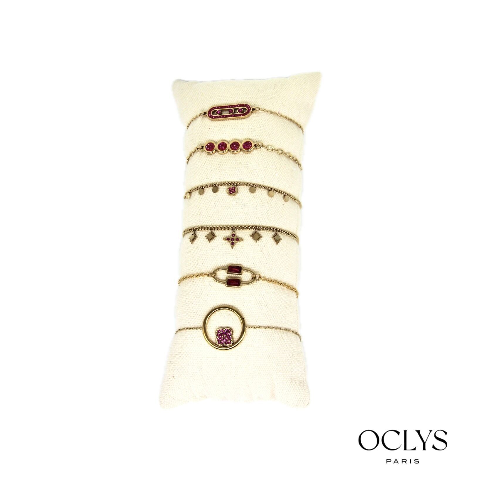 Lots of 6 Luli stainless steel rhinestone bracelets