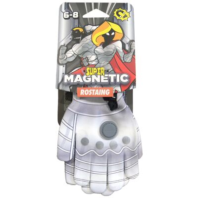 Guantes Infantiles Grises DIY y Ocio - Superhéroes SUPERMAGNETICOS con Imán Integrado (6-8 años/9-11 años)