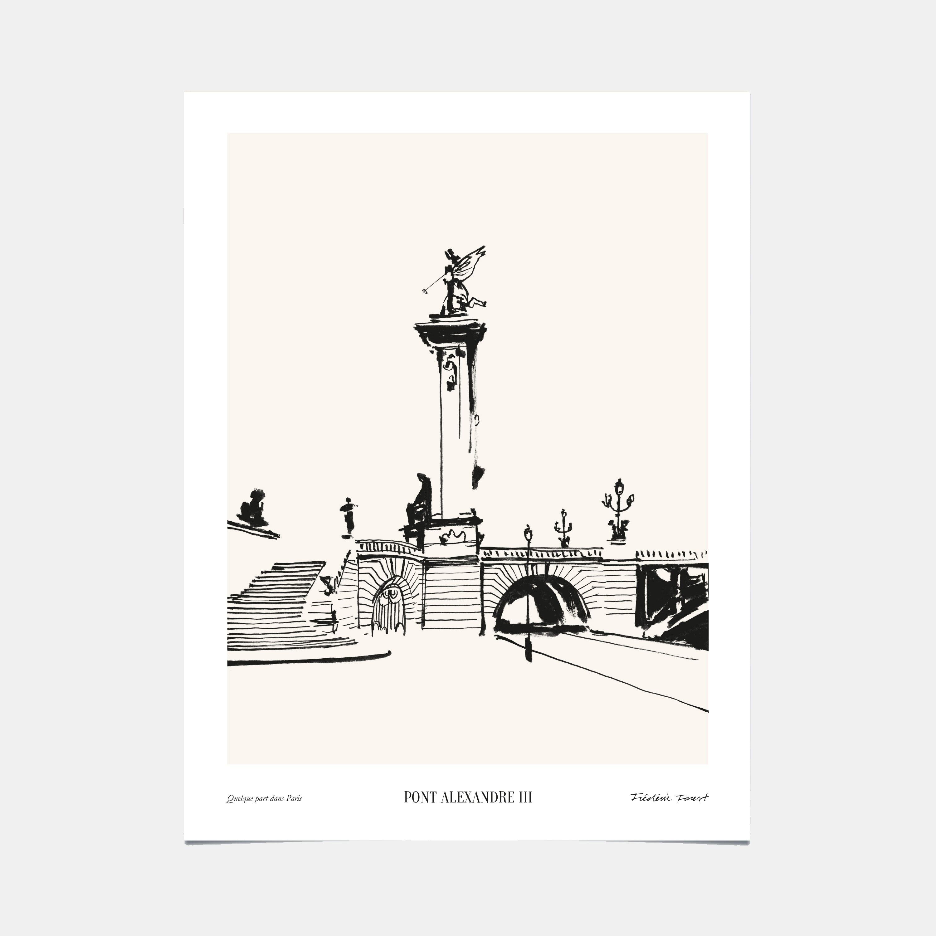 Poster del ponte Alessandro III - Frederic Forest