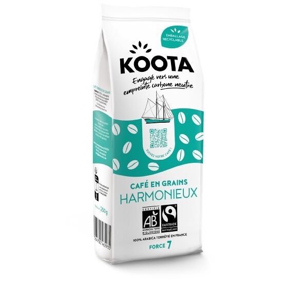 Café en grains 250G - Koota Harmonieux Biologique et Équitable